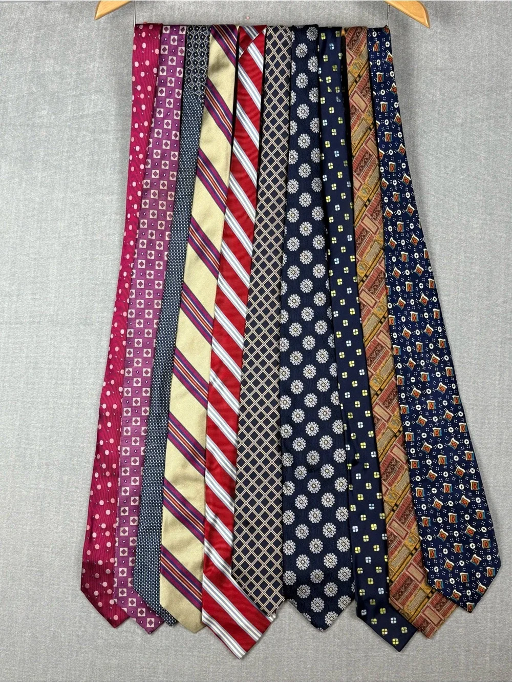 Lot of 10 Designer Men’s Silk Neckties | Christian Dior, Zegna, Brooks Brothers